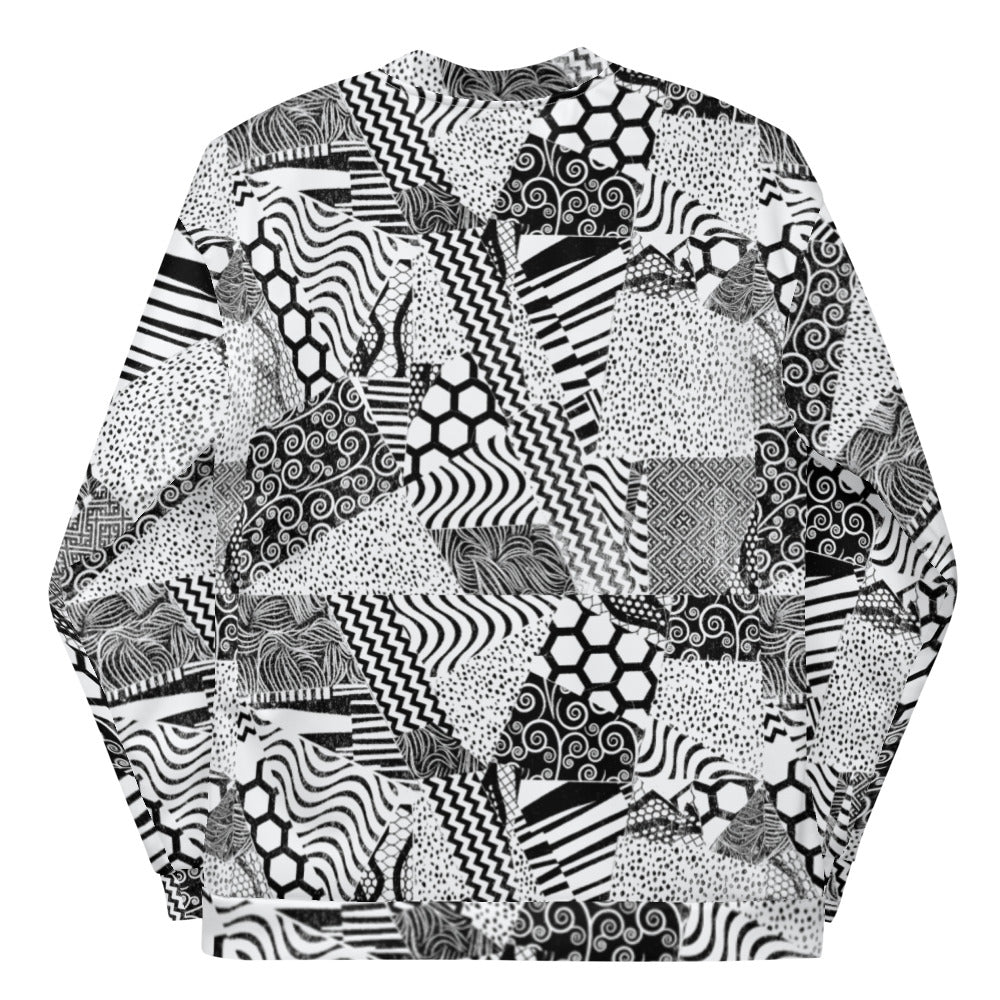 Mixed Print Bomber Jacket